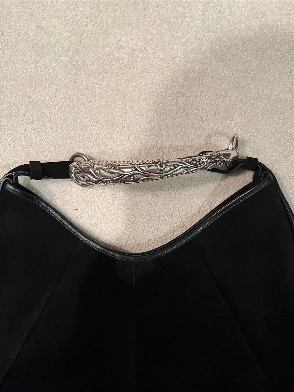 Yves Saint Laurent Rive Gauche Black Suede